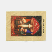 Amanita Mushroom und Gnomes Fleecedecke (Vorderseite (Horizontal))