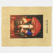 Amanita Mushroom und Gnomes Fleecedecke (Vorderseite (Horizontal))