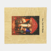 Amanita Mushroom und Gnomes Fleecedecke (Vorderseite (Horizontal))