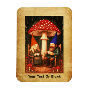 Amanita Mushroom und Gnomes Magnet