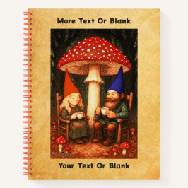 Amanita Mushroom und Gnomes Notizblock
