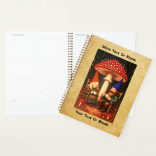 Amanita Mushroom und Gnomes Planer