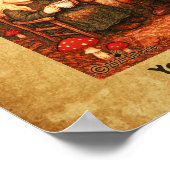 Amanita Mushroom und Gnomes Poster (Ecke)