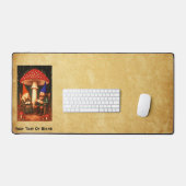 Amanita Mushroom und Gnomes Schreibtischunterlage (Tastatur & Maus)