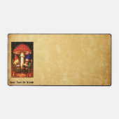 Amanita Mushroom und Gnomes Schreibtischunterlage (Vorderseite)