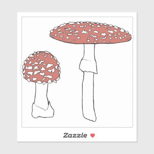 Amanita Pilze Fun Fungi CUSTOMIZE IT Aufkleber (Blatt)