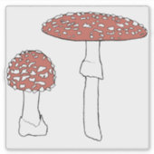 Amanita Pilze Fun Fungi CUSTOMIZE IT Aufkleber (Vorderseite)