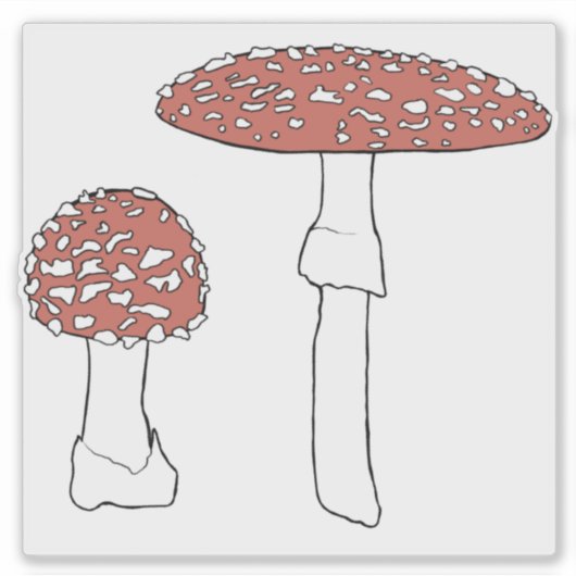 Amanita Pilze Fun Fungi CUSTOMIZE IT Aufkleber (Vorderseite)