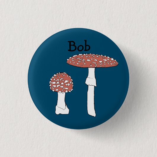 Amanita Pilze Fun Fungi CUSTOMIZE IT Button (Vorderseite)
