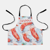 Amano Shrimp Wasserfarbiges Muster Schürze (Vorderseite)