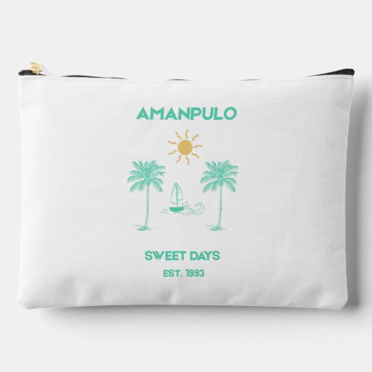 Amanpulo Private Island Retro Chic Zubehörtasche (Vorderseite)