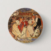 Amants, Alphonse Mucha Button (Vorderseite)
