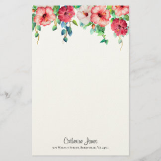 Amapola - Hibiskus Blume Stationery Briefpapier
