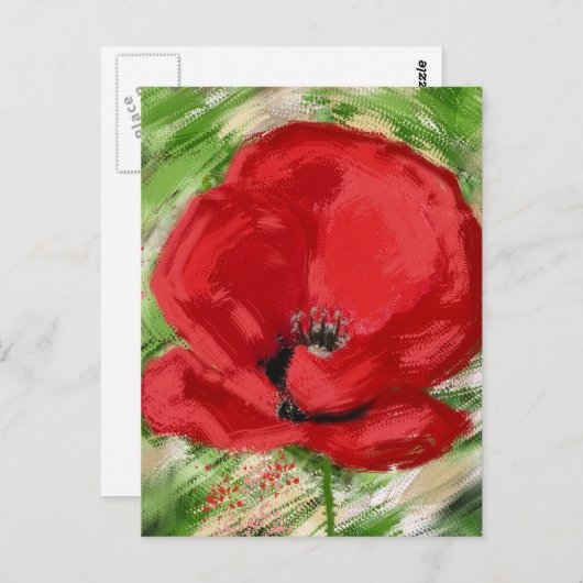 Amapola Postkarte (Vorne/Hinten)