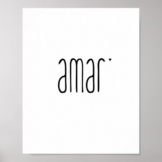 Amar - valentine typography poster (Vorne)