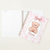 Amara | Benutzerdefiniertes rosa Teddy-Bär-Kinderz Planer (Anzeige)