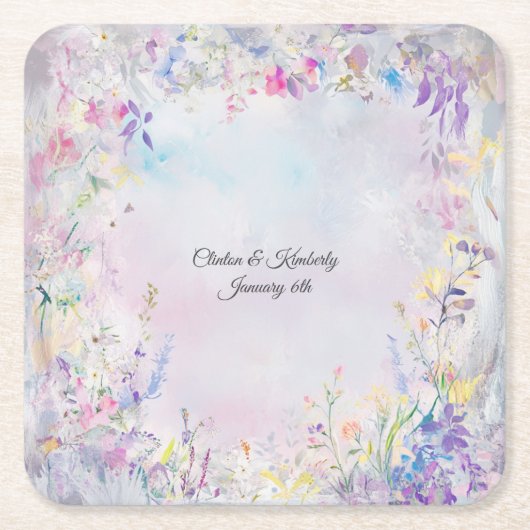 Amara Customizable Square Paper Untersetzer (Vorderseite)