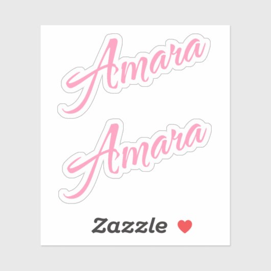 Amara-Name x2 Aufkleber (Blatt)