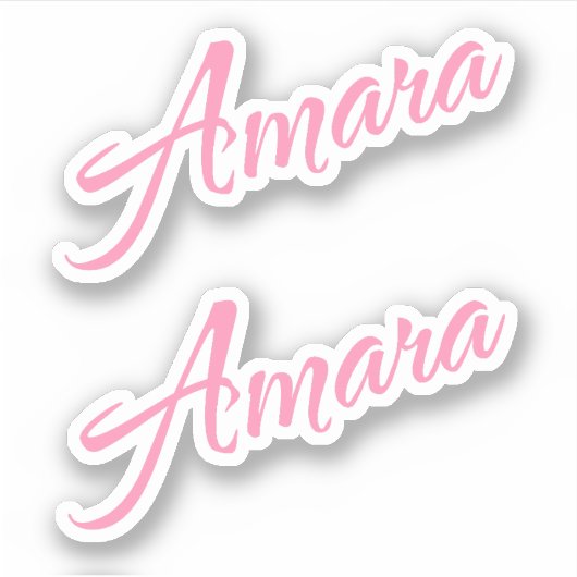 Amara-Name x2 Aufkleber (Vorderseite)