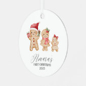 Amara Personalized Baby's First Christmas Ornament Aus Metall (Vorderseite links)