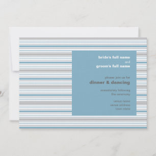 Amara Stripe Cornblume Hochzeitsempfang Einladung