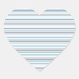Amara Stripe Cornflower Heart Sticker