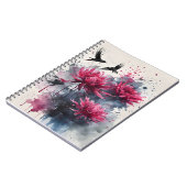 Amaranth - Aquarellblumen Notizblock (Linke Seite)