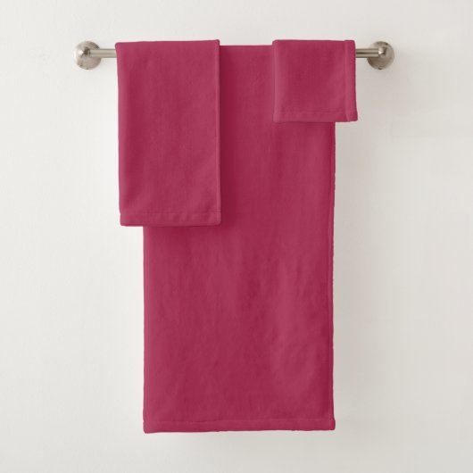 Amaranth Lila (Vollfarbe) Badhandtuch Set (Insitu)