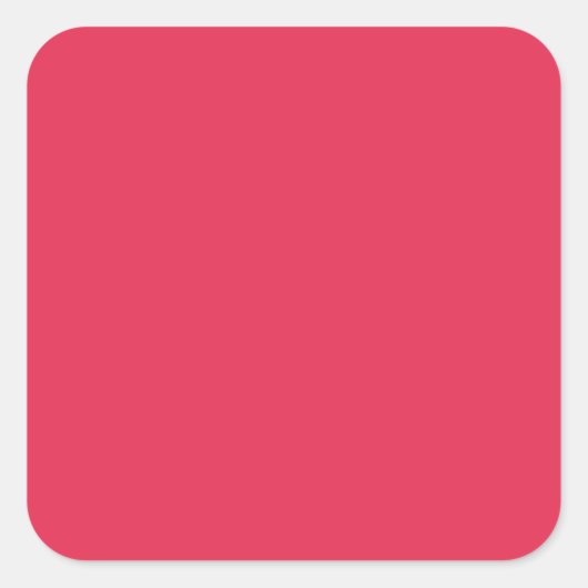 Amaranth modisches Farbdesign Quadratischer Aufkleber (Vorderseite)