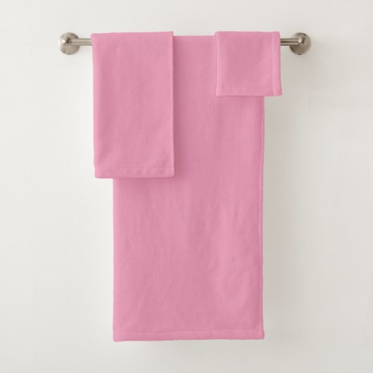 Amaranth Pink (Vollfarbe) Badhandtuch Set (Insitu)