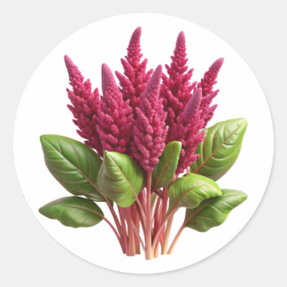 Amaranth Plastic 3D - glänzendes Rundetikett Runder Aufkleber