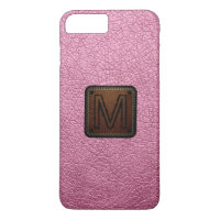 Amaranth rosa Leather Look Monogram