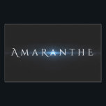 Amaranthe-Aufkleber (schwarz) Rechteckiger Aufkleber<br><div class="desc">4x2.7 Aufkleber mit sternbesetztem schwarzem Hintergrund,  der das Logo von Amaranthe zeigt.</div>