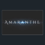 Amaranthe-Aufkleber (schwarz) Rechteckiger Aufkleber<br><div class="desc">4x2.7 Aufkleber mit sternbesetztem schwarzem Hintergrund,  der das Logo von Amaranthe zeigt.</div>