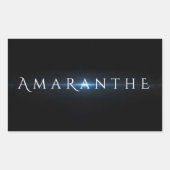 Amaranthe-Aufkleber (schwarz) Rechteckiger Aufkleber (Vorderseite)