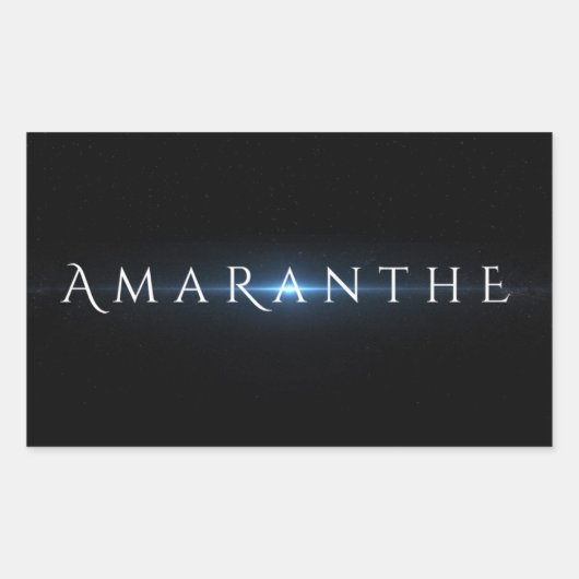 Amaranthe-Aufkleber (schwarz) Rechteckiger Aufkleber (Vorderseite)
