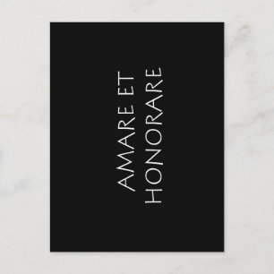 Amare et honorare postkarte