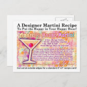 Amaretto Mango Martini Rezept Postkarte (Vorne/Hinten)
