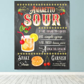 Amaretto Sour Chalkboard Rezept Leinwanddruck (Insitu (Holzboden))