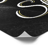 Amaretto Sour Chalkboard Rezept Poster (Ecke)