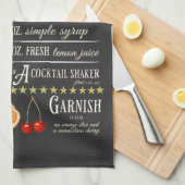 Amaretto Sour Recipe Geschirrtuch (Viertel Falte)