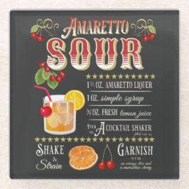 Amaretto Sour Recipe Glasuntersetzer