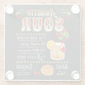 Amaretto Sour Recipe Glasuntersetzer (Rückseite)