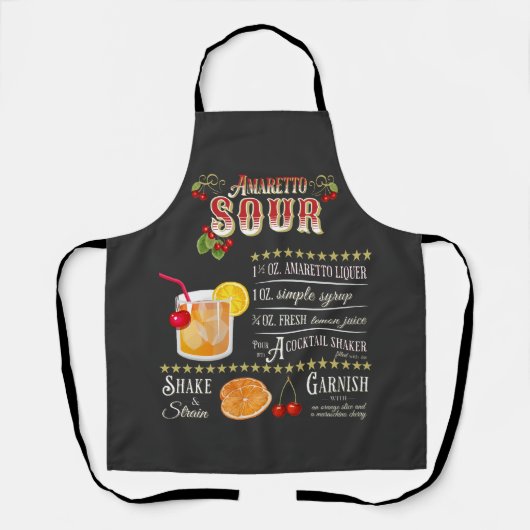 Amaretto Sour Recipe Schürze (Vorderseite)