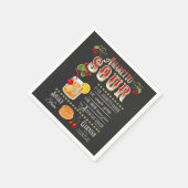 Amaretto Sour Recipe Serviette (Ecke)