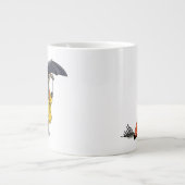 Amargasaurus mit Regenschirm und Koffer. Jumbo-Tasse (Vorderseite)