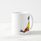 Amargasaurus mit Regenschirm und Koffer. Kaffeetasse (VorderseiteRechts)