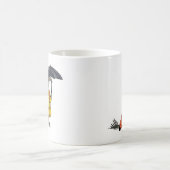 Amargasaurus mit Regenschirm und Koffer. Kaffeetasse (Mittel)