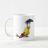 Amargasaurus mit Regenschirm und Koffer. Kaffeetasse (Links)
