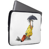 Amargasaurus mit Regenschirm und Koffer. Laptopschutzhülle (Vorne Rechts)
